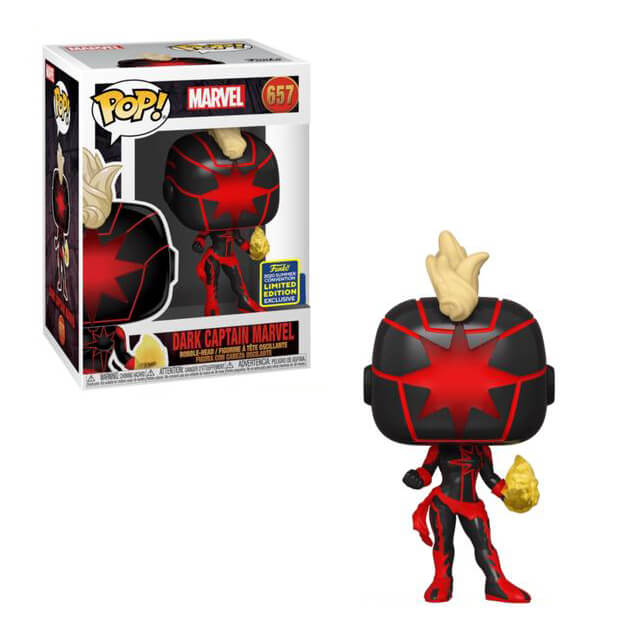 Marvel Funko POP! Dark Captain Marvel #657 SDCC