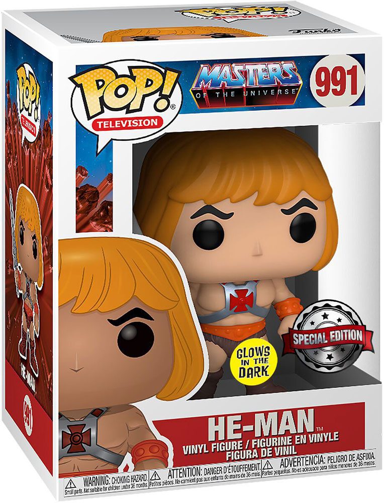 Masters of the Universe Funko POP! & Tee Bundle He-Man GITD