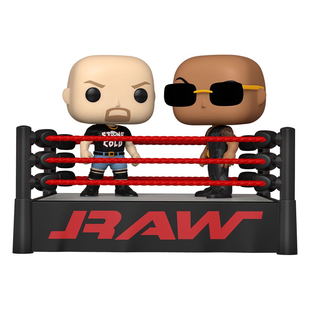 WWE Funko POP! Moment The Rock vs Stone Cold in Wrestling Ring