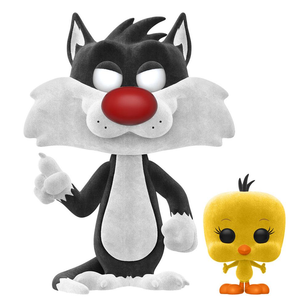 Looney Tunes Funko POP! & Tee Bundle Sylvester & Tweety Flocked